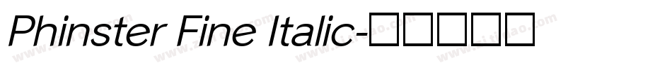 Phinster Fine Italic字体转换
